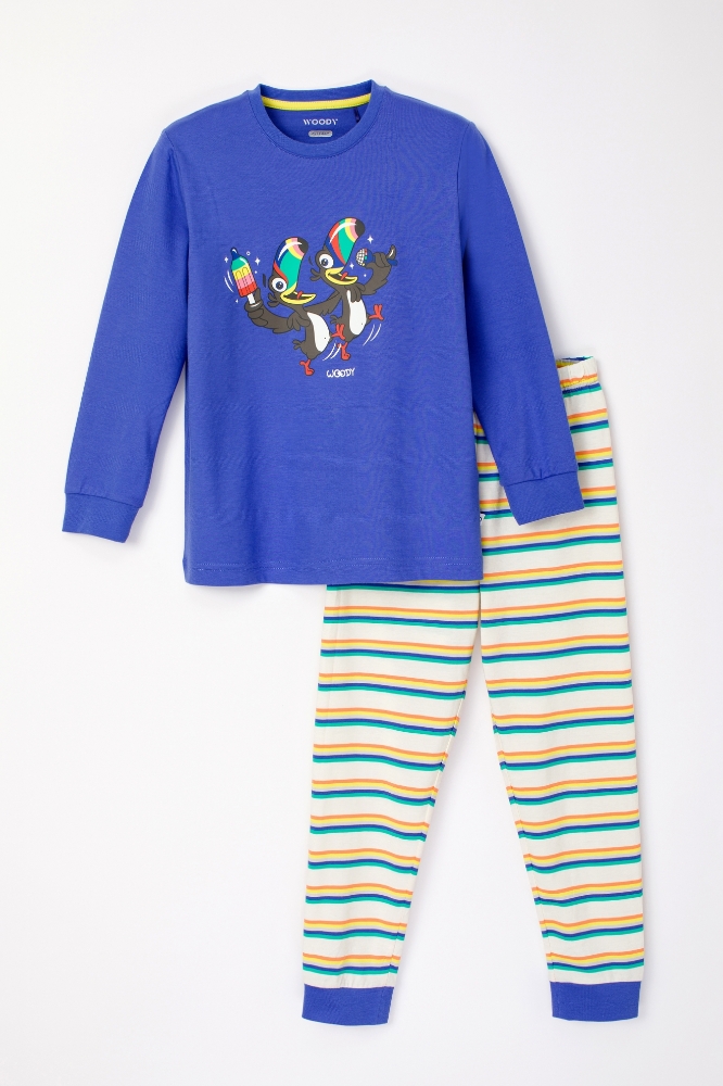 2-8 Yaş Erkek Çocuk Pijama-Plc - 829-Mor Mavi