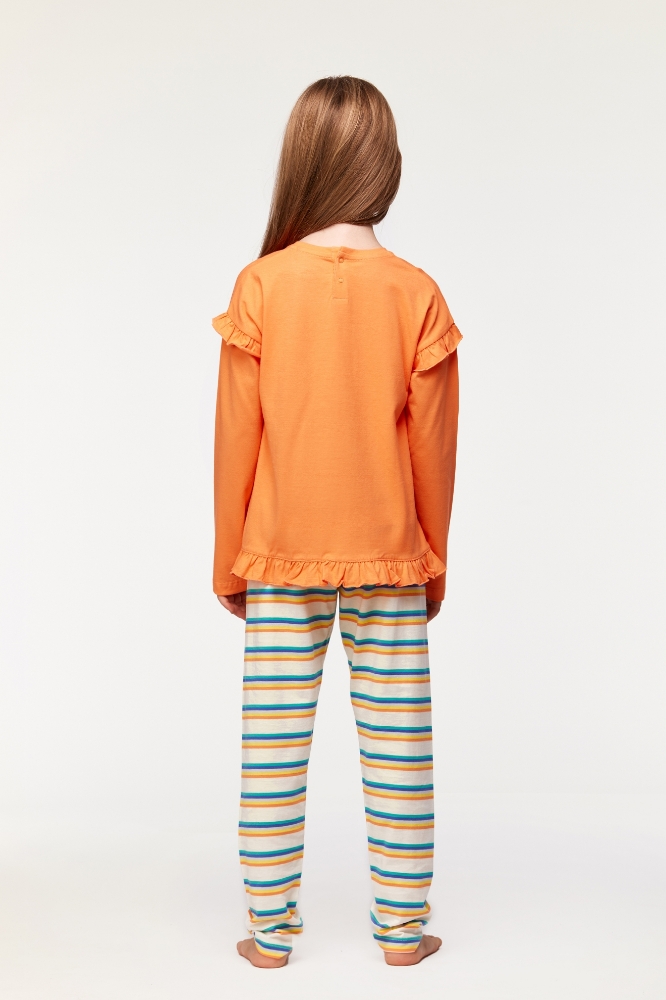 10-16 Yaş Kız Çocuk Pijama-Plg - 539-Papaya Rengi