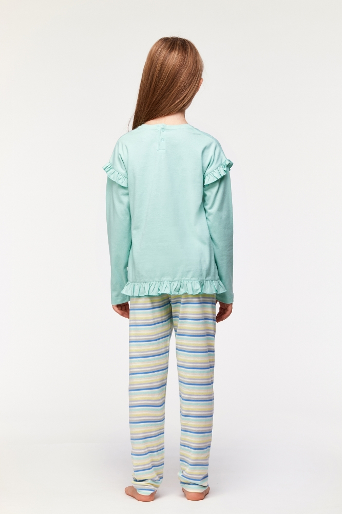2-8 Yaş Kız Çocuk Pijama-Plg - 702-Su Yeşili