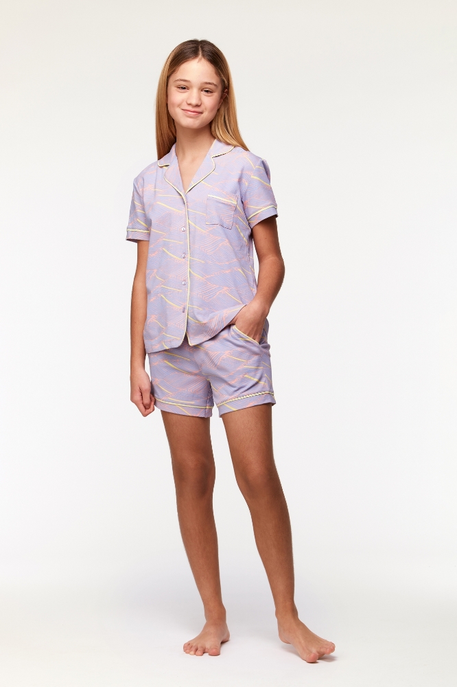 2-8 Yaş Kız Çocuk Pijama-Ype - 965-Whale Temalı Karışık Renkli 