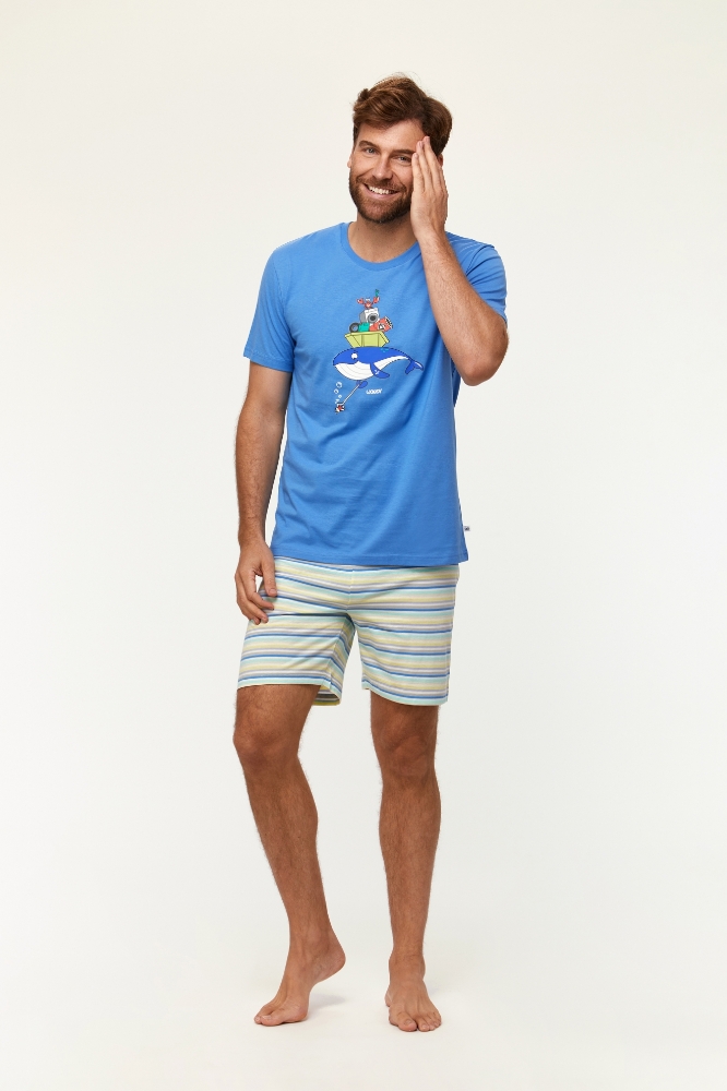 Erkek Pijama-Pss - 866-Deniz Mavisi