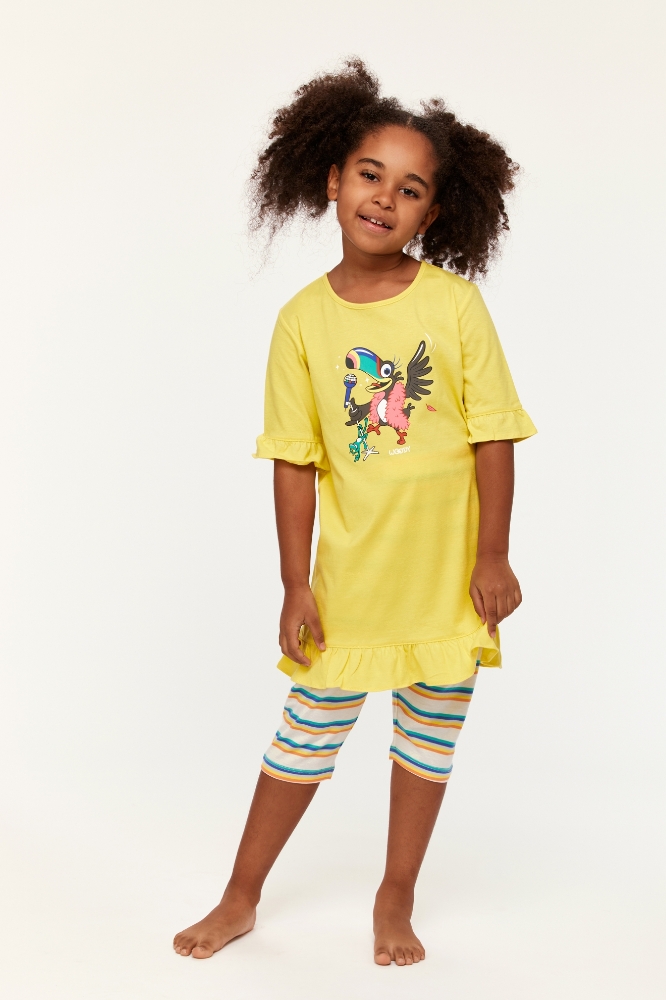 10-16 Yaş Kız Çocuk Pijama-Tun - 651-Sarı