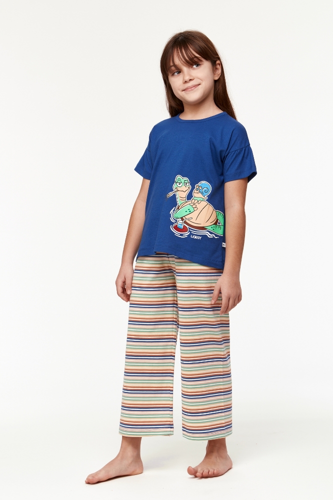 10-16 Yaş Kız Çocuk Pijama-Bsk - 856-Soğuk Mavi