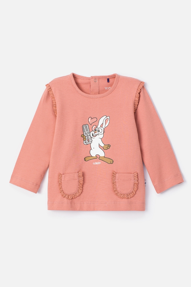 Pamuklu Kız Bebek Pijama-Plg - 443-Pembe
