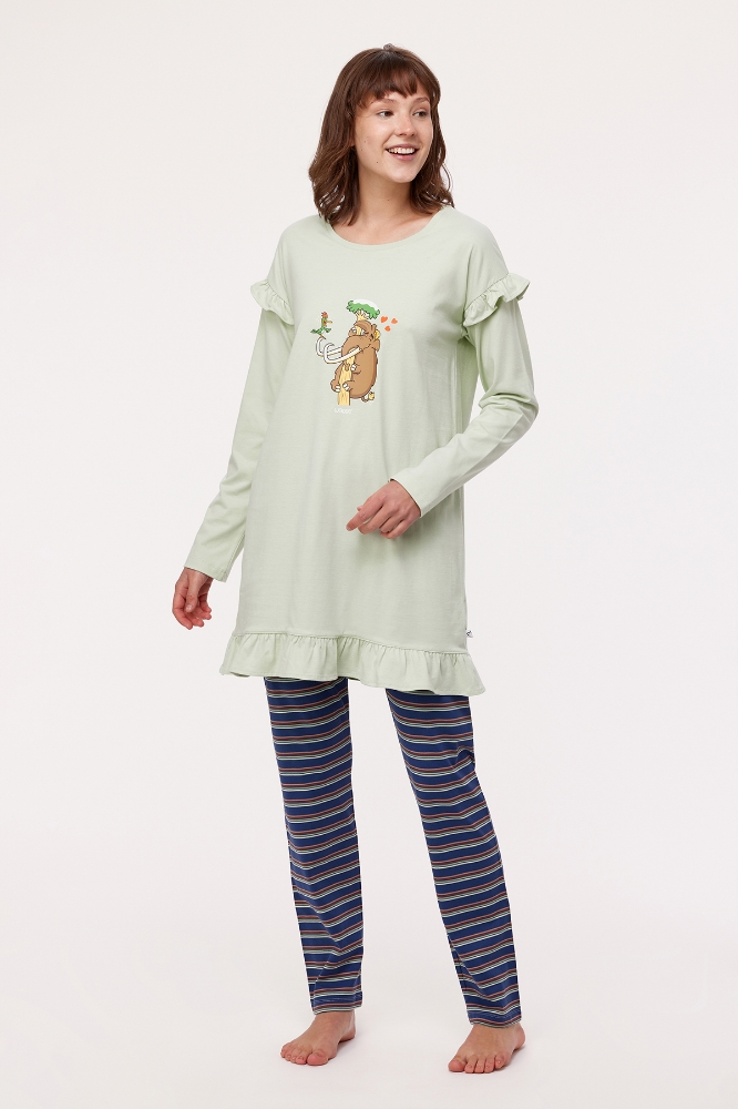 Kadın Pijama-Tul - 704-Deniz Köpüğü Yeşili