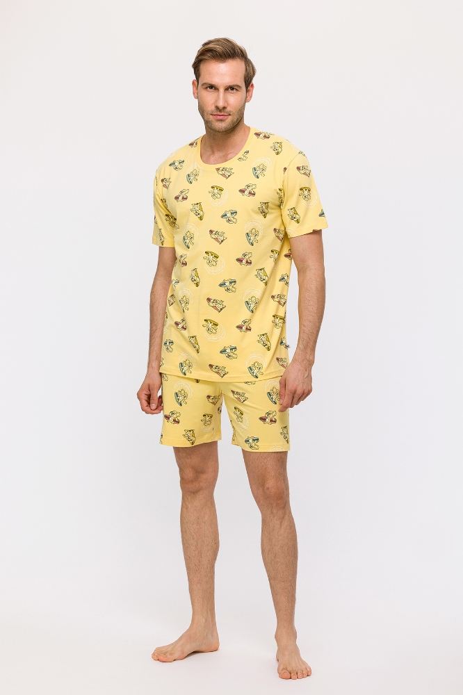Erkek Pijama-Pza - 933-Koala Baskılı Sarı
