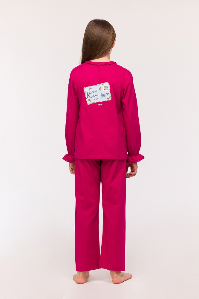 2-8 Yaş Kız Çocuk Pijama-Plh - 357-Mürdüm