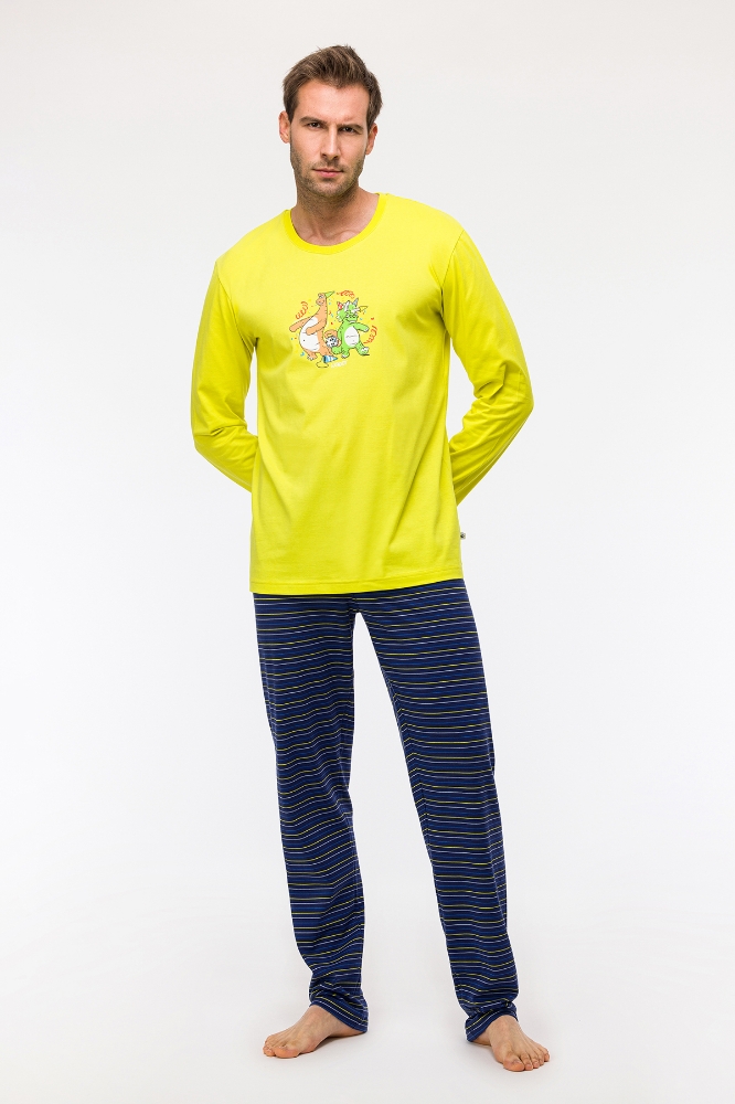 Erkek Pijama-Pls - 660-Sarı