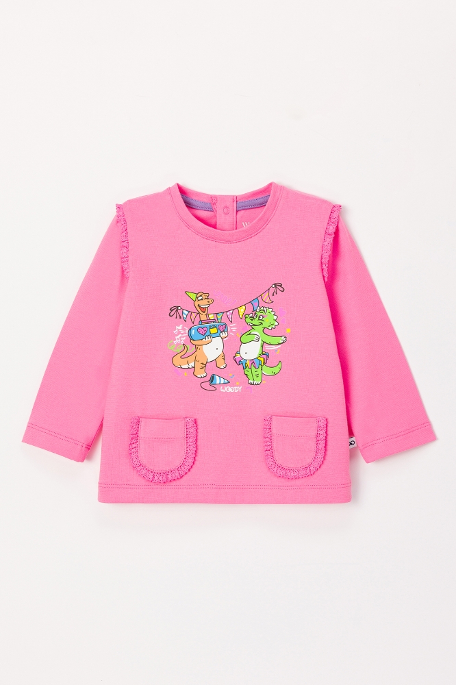 Pamuklu Kız Bebek Pijama-Plg - 453-Pembe