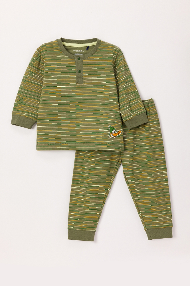 Pamuklu Erkek Bebek Pijama-Pld - 917-Yeşil