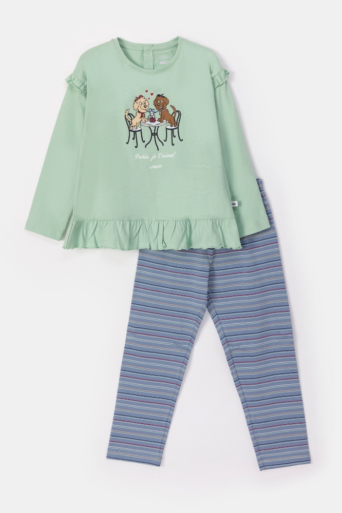 10-16 Yaş Kız Çocuk Pijama-Tua - 719-Mint Yeşili