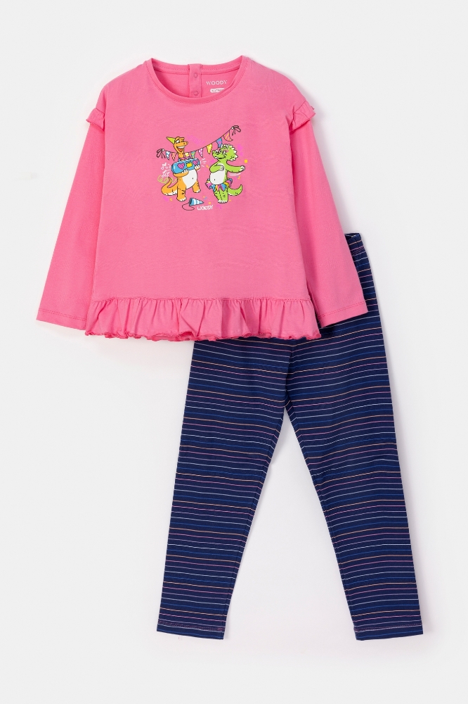 10-16 Yaş Kız Çocuk Pijama-Tua - 453-Pembe