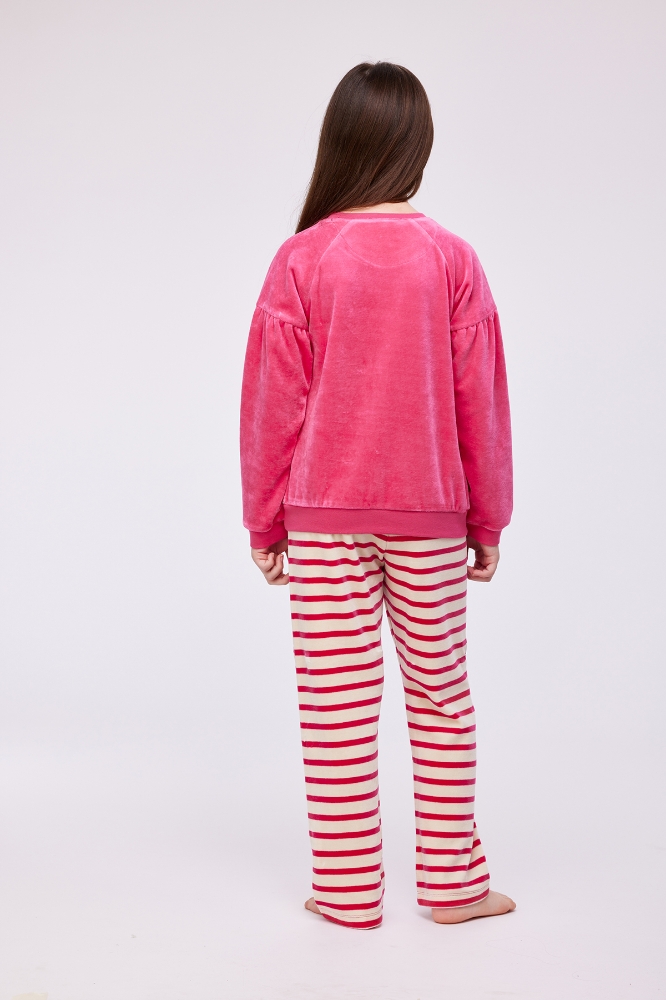 2-8 Yaş Kız Çocuk Pijama-Pdv - 388-Neon Pembe