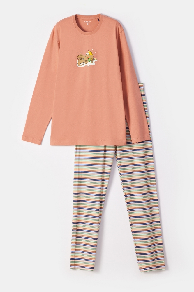 Erkek Pijama-Pls - 443-Pembe