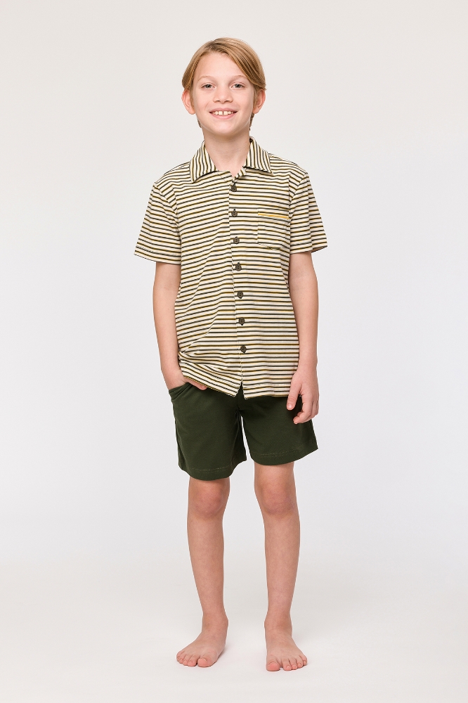 2-8 Yaş Erkek Çocuk Pijama-Qpc - 927- Z STRIPE STUDIO BOYS SLOTH