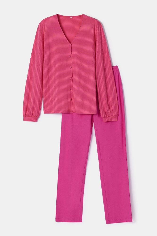 Kadın Pijama-Bmz - 977-Alpaka Baskılı Yeşil