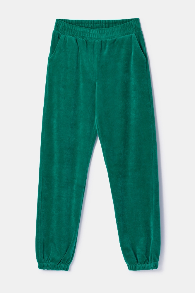 Kadın Kadife Pijama-Bfc - 745-Yeşil