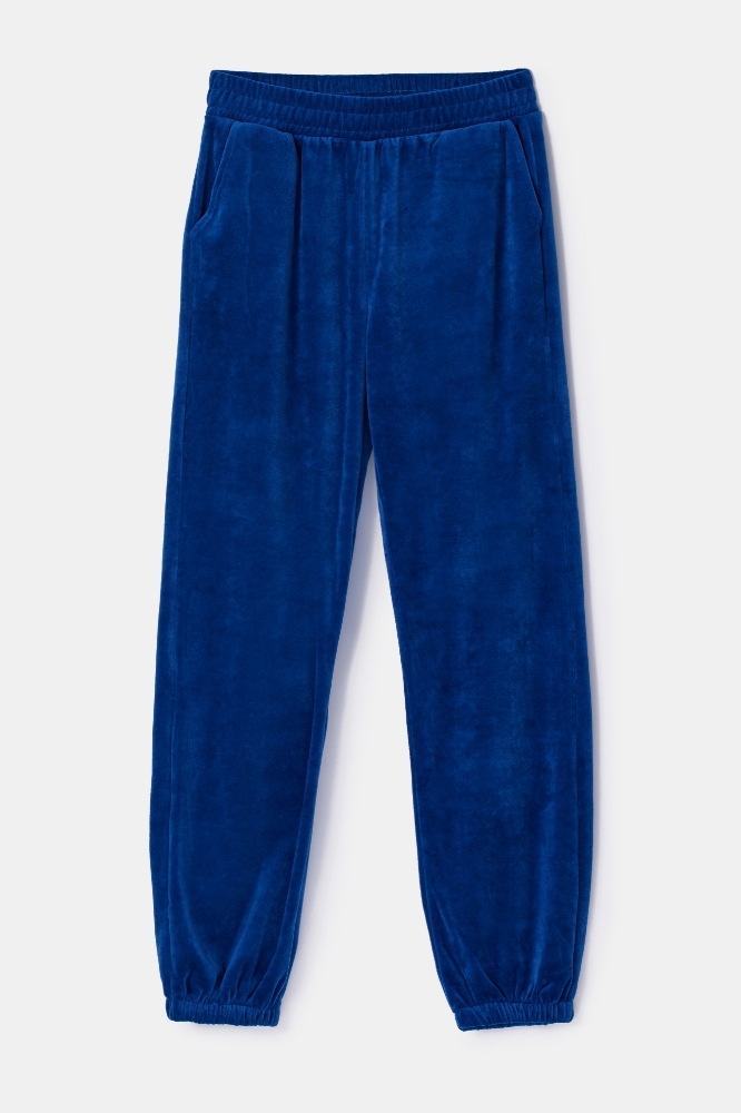 Kadın Kadife Pijama-Bfc - 843-İndigo