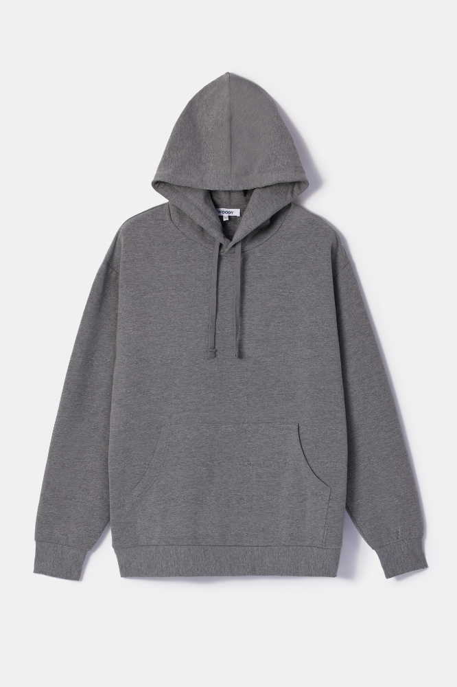 Unisex Kapüşonlu Sweatshirt-Bfd - 125-Gri Melanj