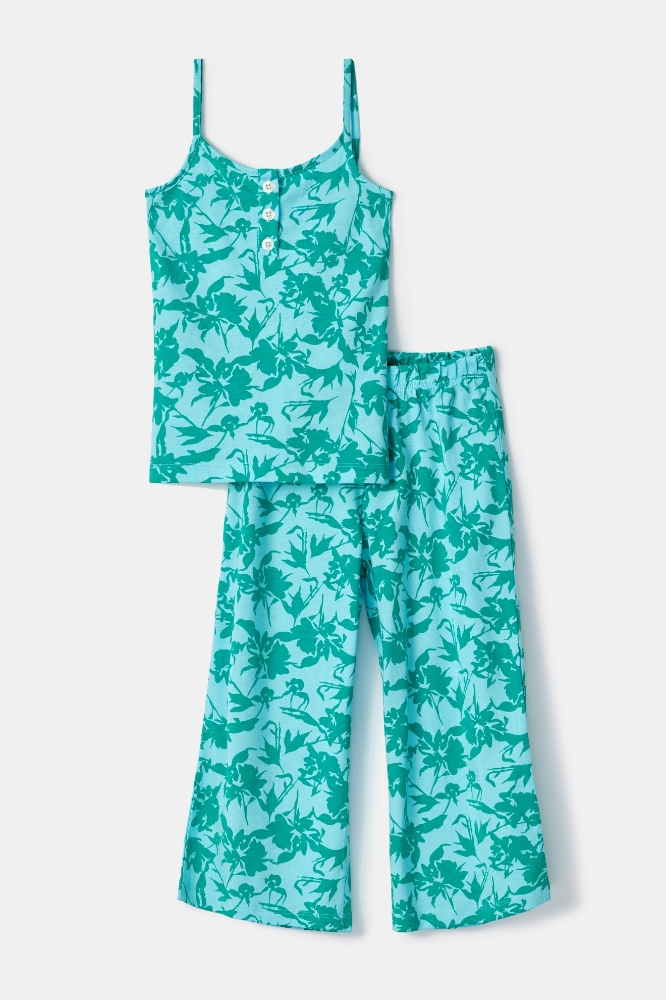 10-16 Yaş Kız Çocuk Pijama-Tpb - 979-Yeşil