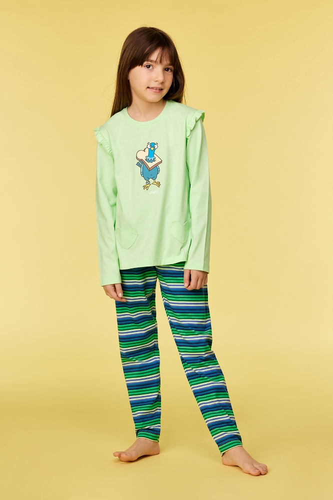 2-8 Yaş Kız Pijama-Plg - 760 Paradıse Green