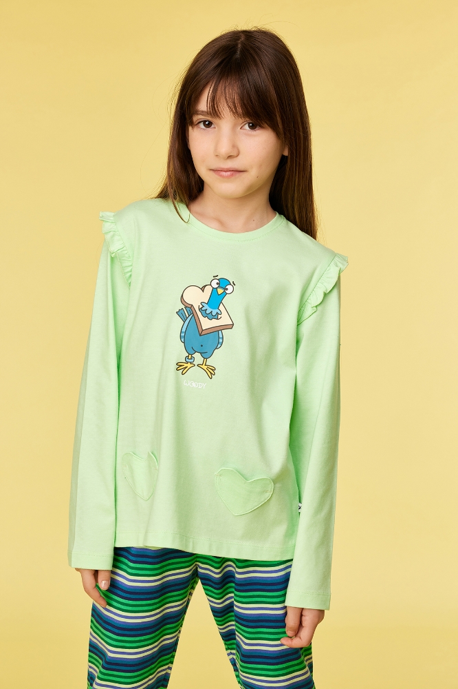 2-8 Yaş Kız Pijama-Plg - 760 Paradıse Green