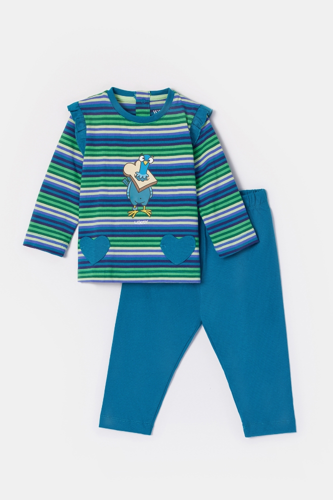 Kız Bebek Pijama-Plg - 912 S Strıpe Pıgeon