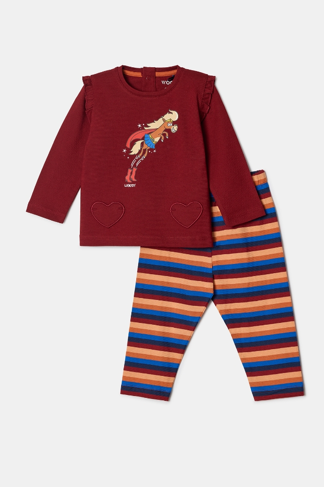 Kız Bebek Pijama-Plg - 495 Sun Dred Tomato