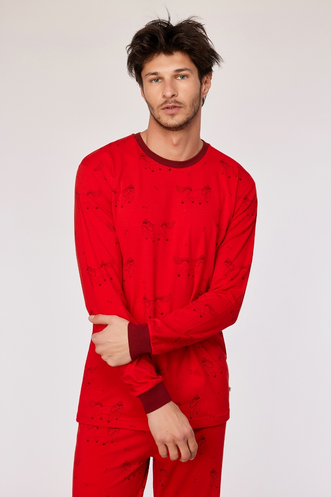 Erkek Pijama-Plc - 934 Z Aop Pony