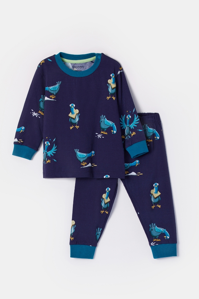 Erkek Bebek Pijama-Plc - 930 Z Aop Pgeon Boys