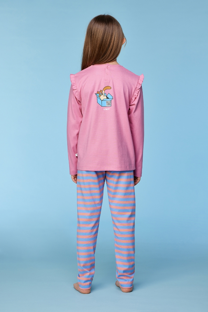 2-8 Yaş Kız Pijama-Plg - 404 Wıld Rose
