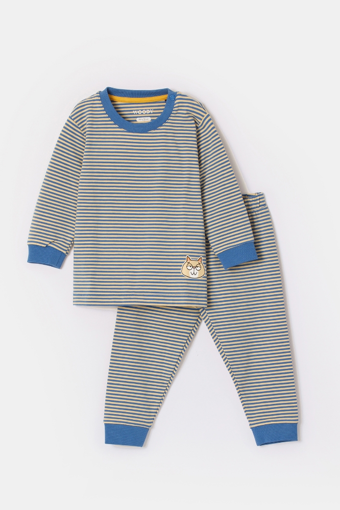 Erkek Bebek Pijama-Plc - 925 Z Strıpe Cat Boys