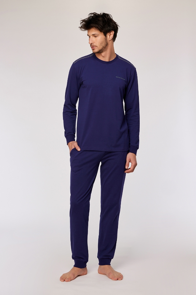 Erkek Pijama-Qtr - 897-lacivert