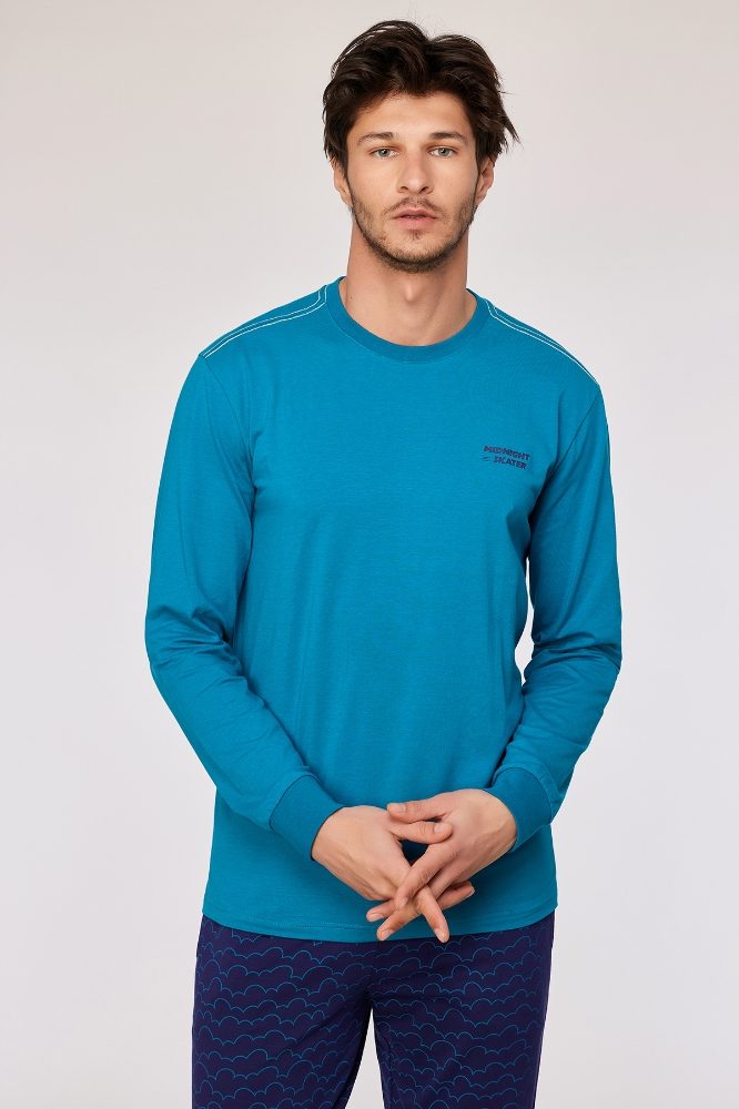 Erkek Pijama-Qtr - 795 Crystal Teal