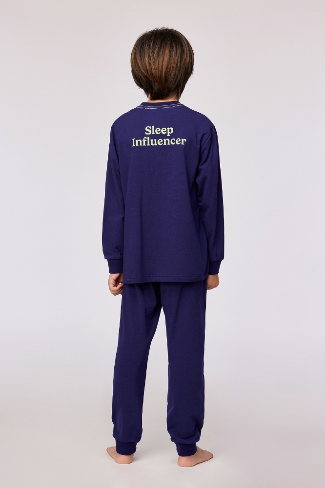 10-16 Yaş Erkek Çocuk Pijama-Qtr - 897-lacivert