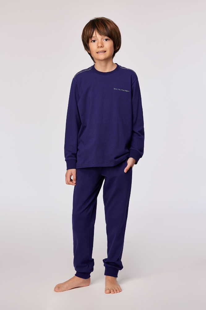 10-16 Yaş Erkek Çocuk Pijama-Qtr - 897-lacivert
