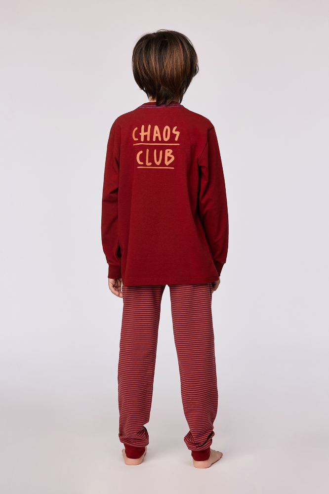 10-16 Yaş Erkek Çocuk Pijama-Qtr - 495-bordo