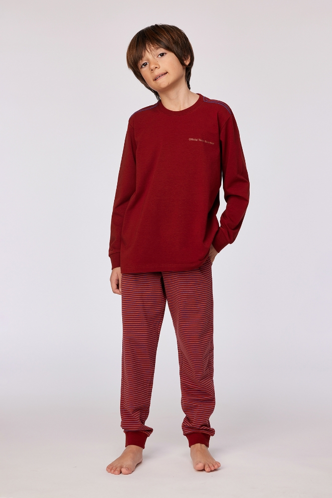 2-8 Yaş Erkek Çocuk Pijama-Qtr - 495-bordo