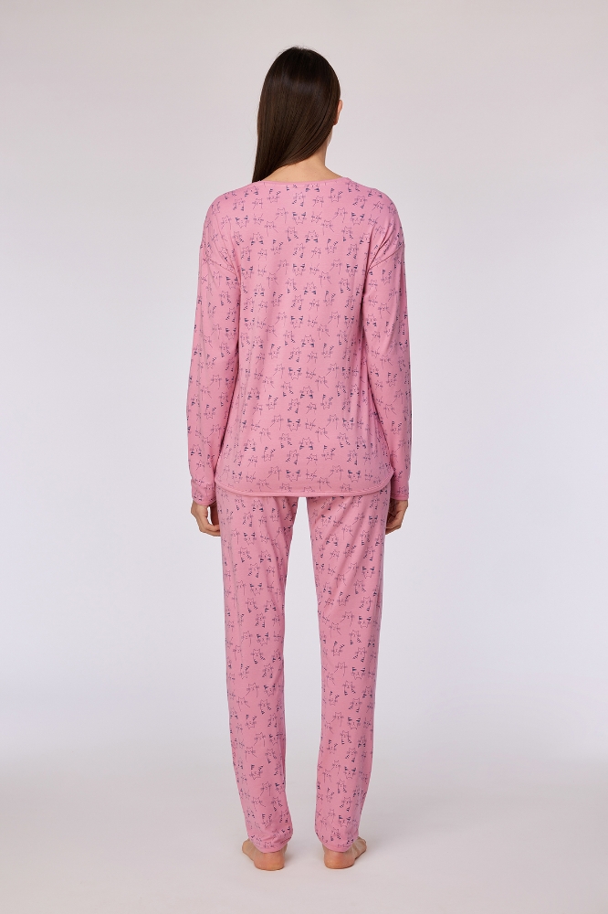 Pijama Takımı-Pzg - 923 Z Aop Cat Gırls