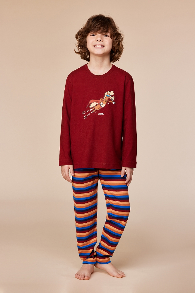 2-8 Yaş Erkek Pijama-Pls - 495 Sun Dred Tomato