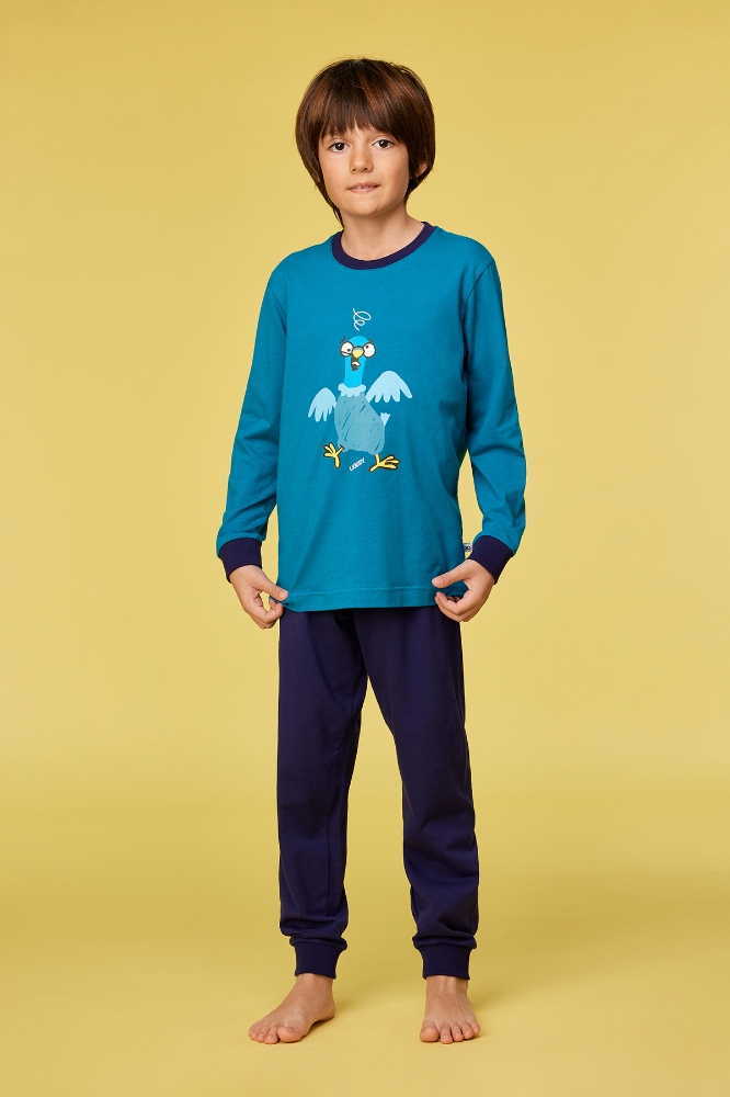 2-8 Yaş Erkek Pijama-Ple - 795 Crystal Teal