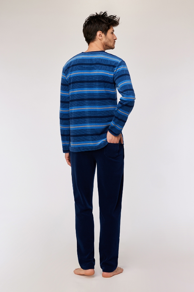 Pijama Takımı-Mvl - 943 Velvet Polar Strpe 1