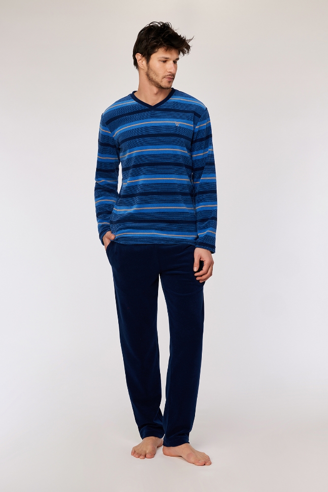 Pijama Takımı-Mvl - 943 Velvet Polar Strpe 1