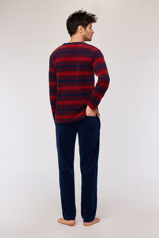 Pijama Takımı-Mrl - 944 Velvet Polar Strpe 2