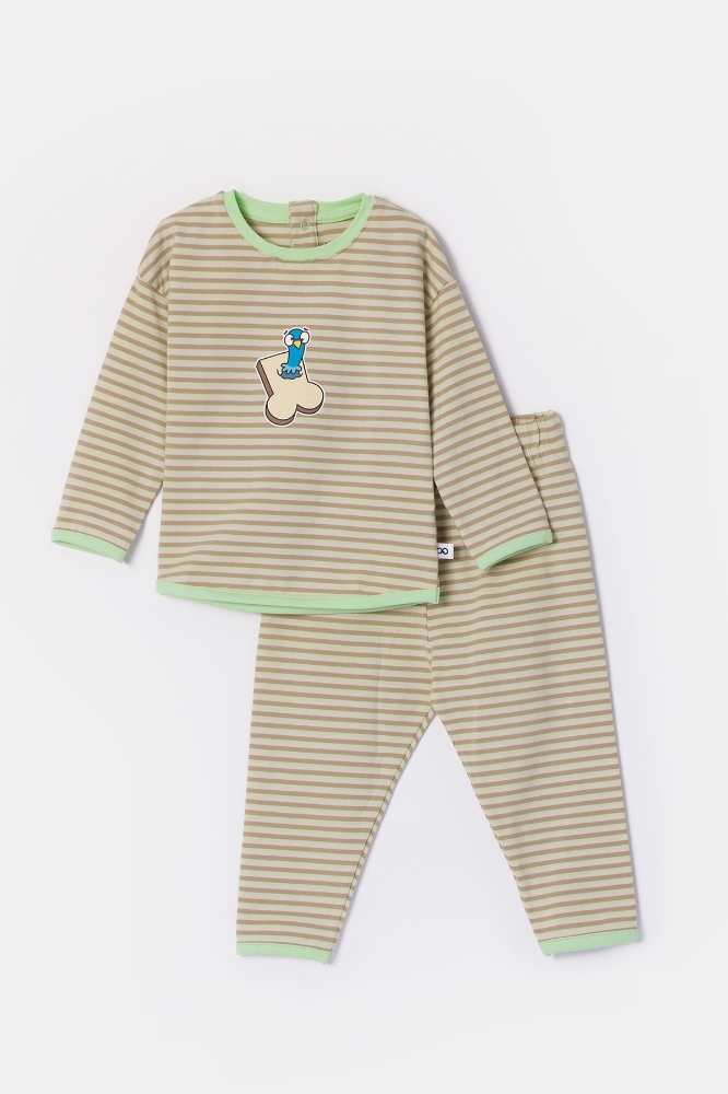 Kız Bebek Pijama-Pzg - 933 Z Strıpe Pıgeon Gırls