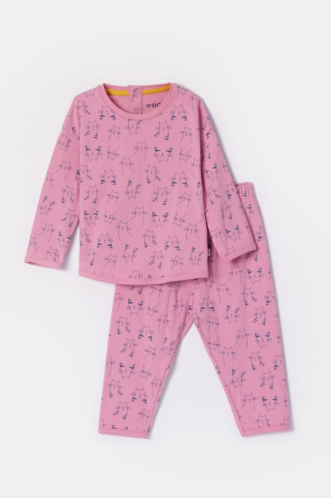 Kız Bebek Pijama-Pzg - 923 Z Aop Cat Gırls