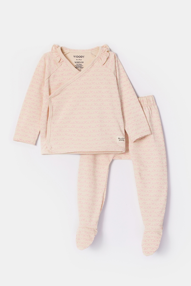 Kız Bebek Pijama -Bpd - 959 Mfw Bow Aop