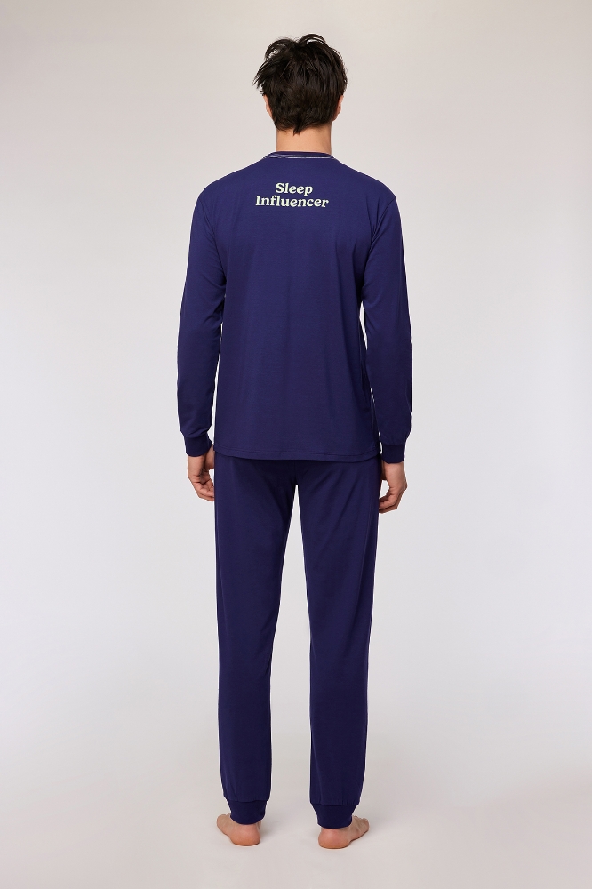 Erkek Pijama-Qtr - 897-lacivert